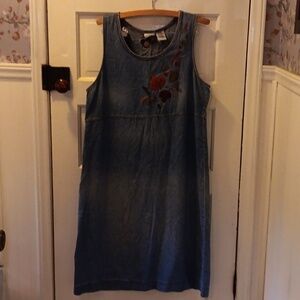 Vintage Bobbie Brooks denim maxi dress 👗 fall Y2K 1990s mom